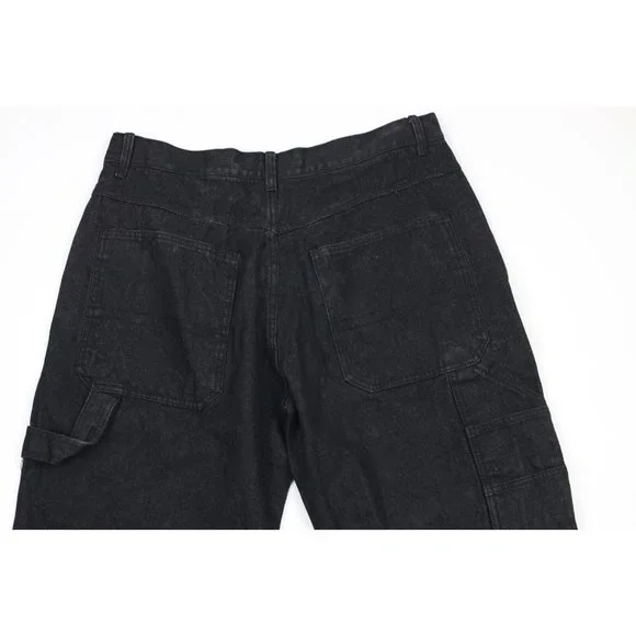 NOS Vintage Streetwear Mens 36x30 NBA Basketball Team Logo Baggy Wide Leg Jeans